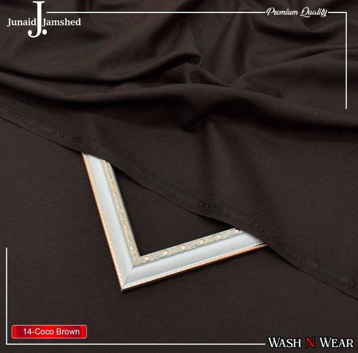 J. Junaid Jamshaid Online Premium Wash & Wear Suiting For Men CoCo Brown