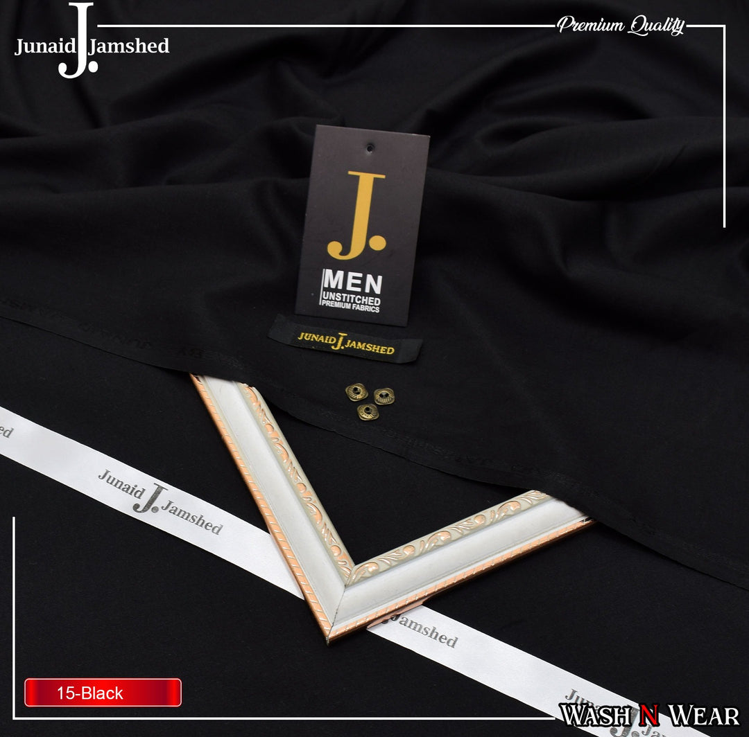 J. Junaid Jamshaid Online Premium Wash & Wear Suiting For Men Black