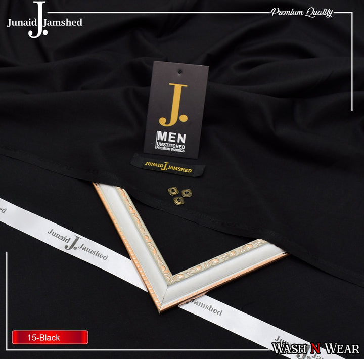 J. Junaid Jamshaid Online Premium Wash & Wear Suiting For Men Black
