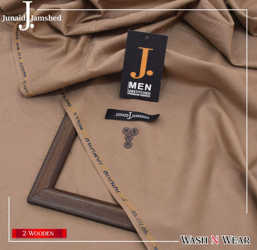 J. Junaid Jamshaid Online Premium Wash & Wear Suiting For Men Wooden