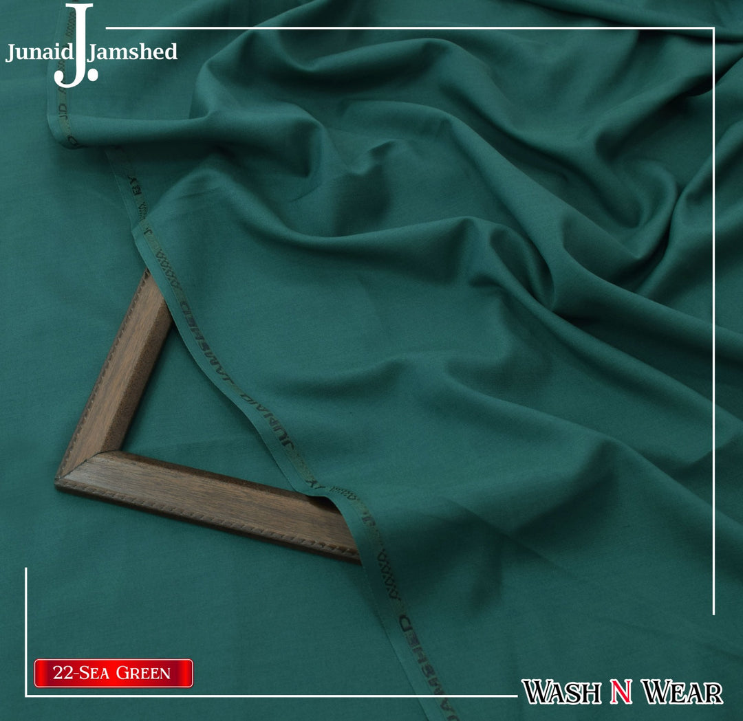 J. Junaid Jamshaid Online Premium Wash & Wear Suiting For Men Dark Sea Green