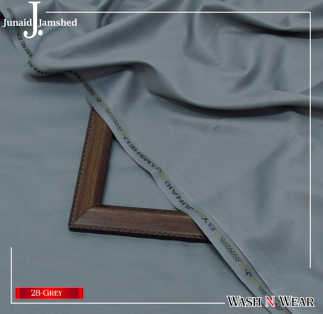 J. Junaid Jamshaid Online Premium Wash & Wear Suiting For Men Grey