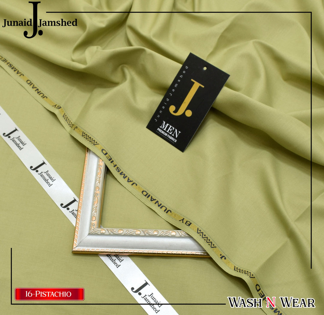 J. Junaid Jamshaid Online Premium Wash & Wear Suiting For Men Pistachio