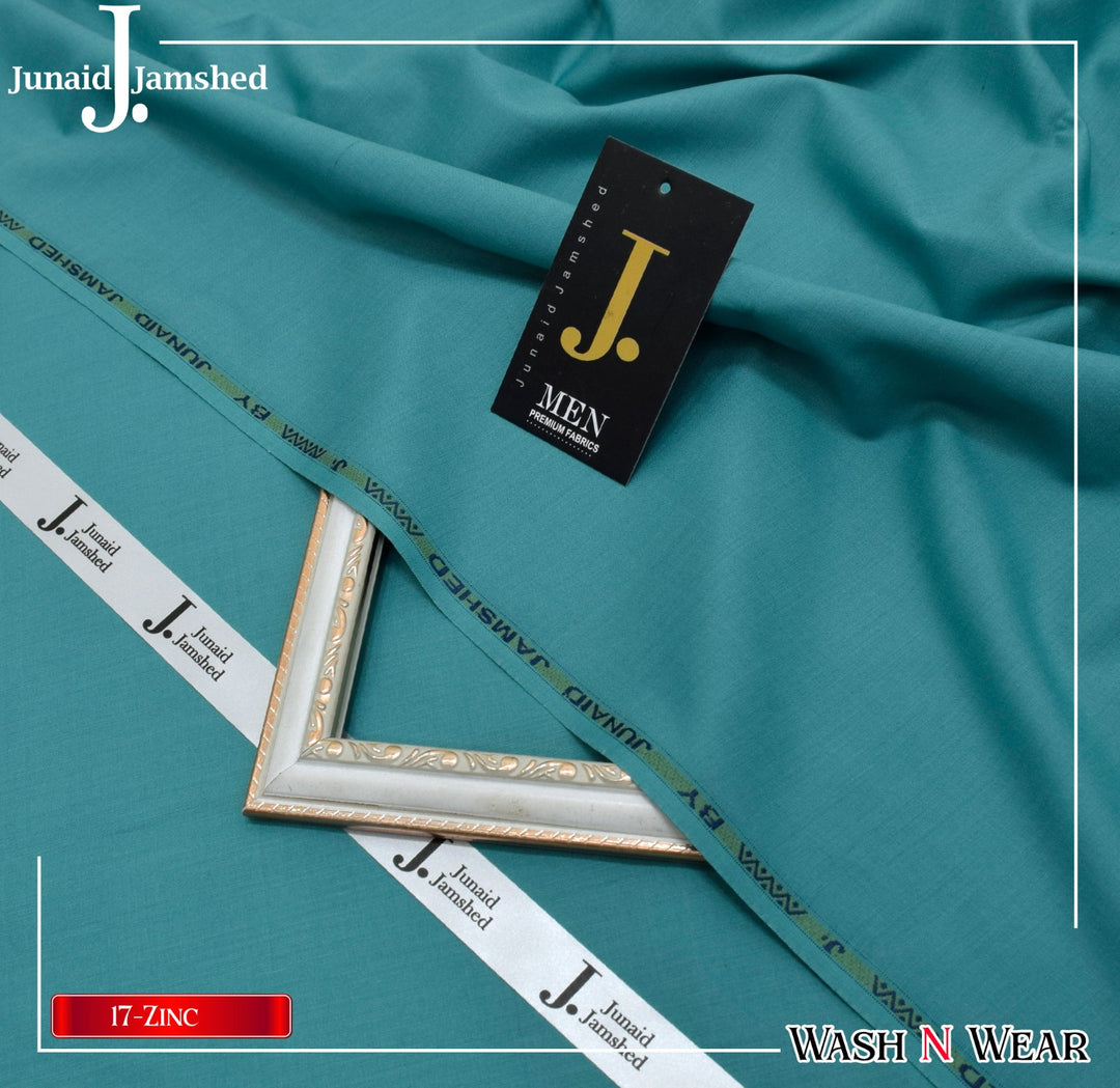 J. Junaid Jamshaid Online Premium Wash & Wear Suiting For Men Zinc