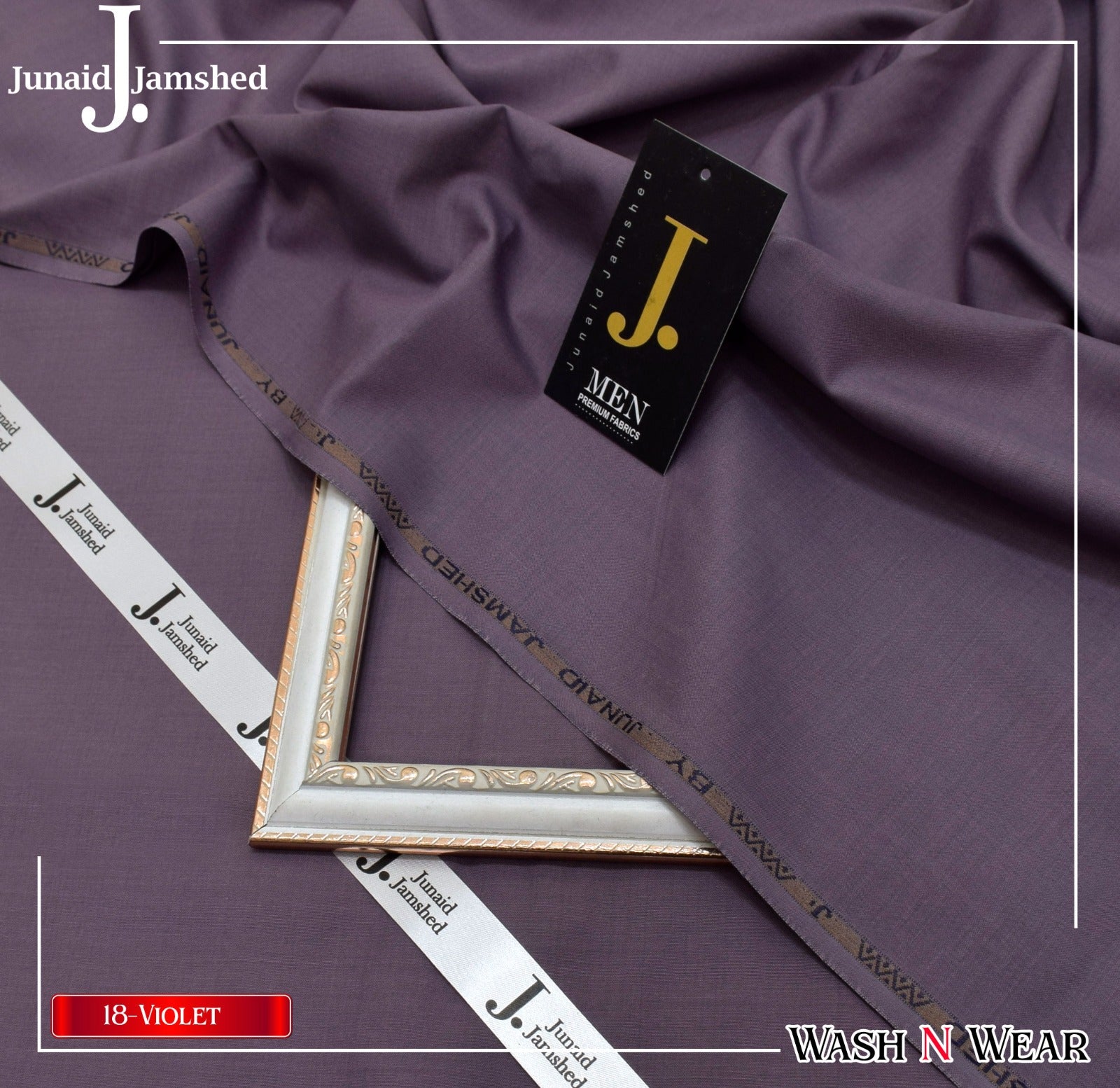 J. Junaid Jamshaid Online Premium Wash & Wear Suiting For Men Violet