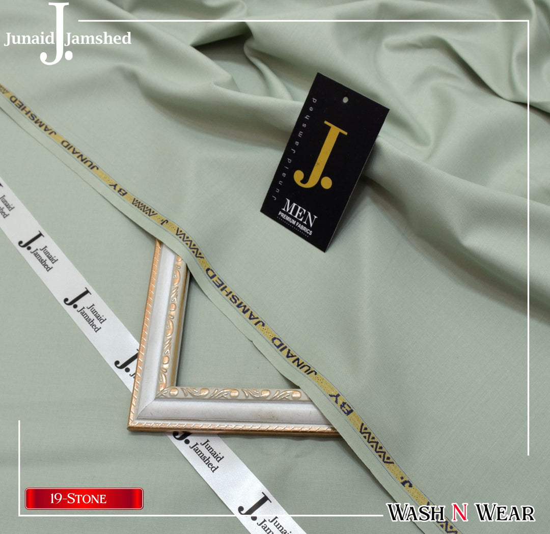 J. Junaid Jamshaid Online Premium Wash & Wear Suiting For Men Grey Stone