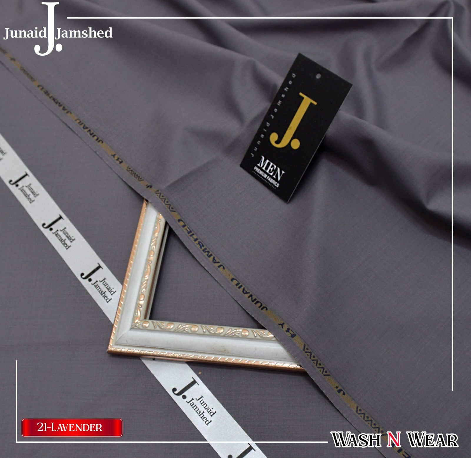 J. Junaid Jamshaid Online Premium Wash & Wear Suiting For Men Lavender