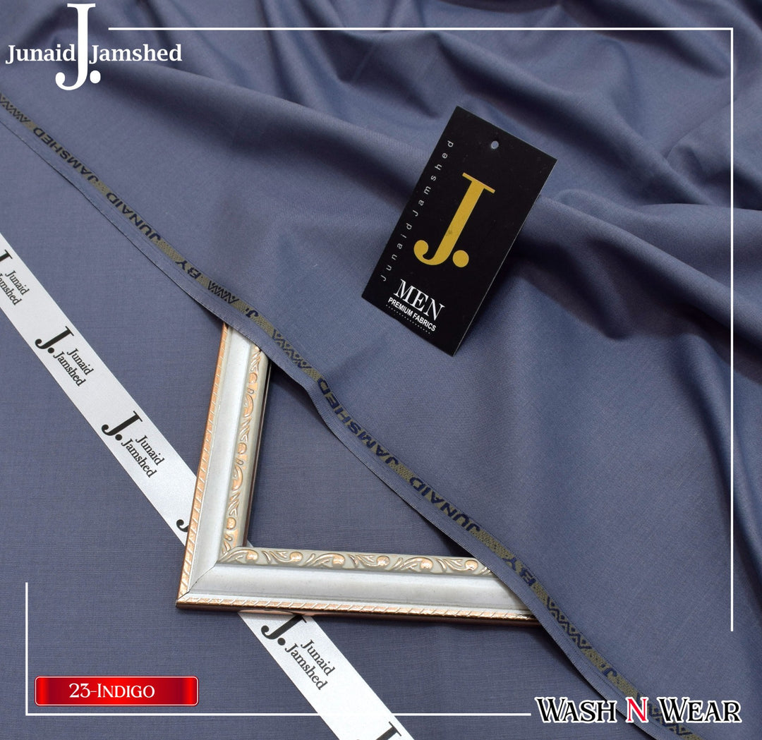 J. Junaid Jamshaid Online Premium Wash & Wear Suiting For Men Indigo