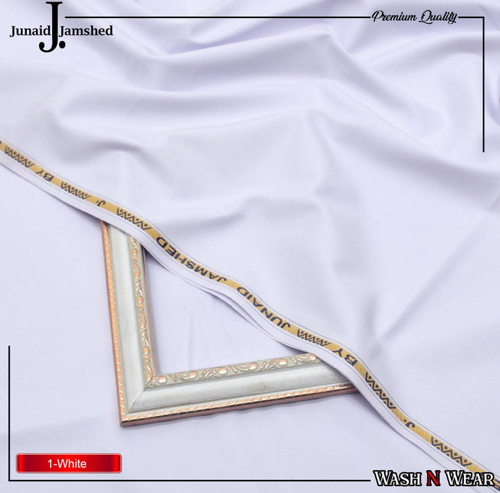J. Junaid Jamshaid Online Premium Wash & Wear Suiting For Men White