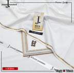 J. Junaid Jamshaid Online Premium Wash & Wear Suiting For Men Off White