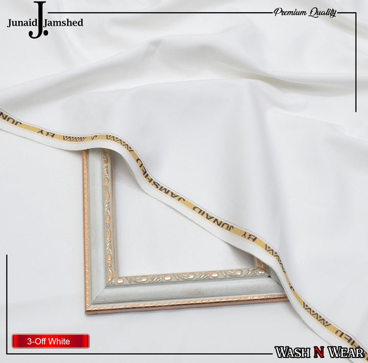 J. Junaid Jamshaid Online Premium Wash & Wear Suiting For Men Off White