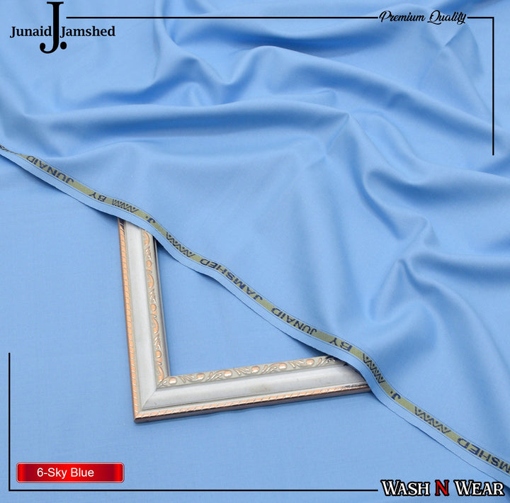 J. Junaid Jamshaid Online Premium Wash & Wear Suiting For Men Sky Blue