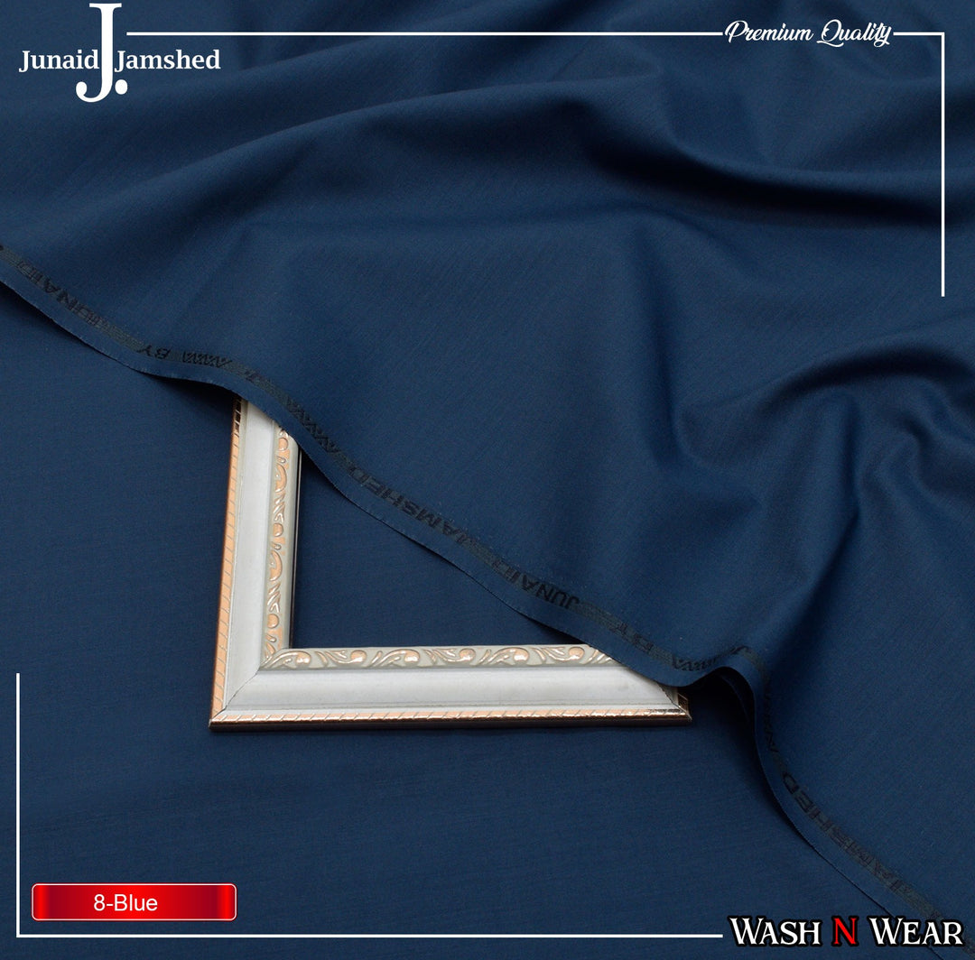 J. Junaid Jamshaid Online Premium Wash & Wear Suiting For Men Blue