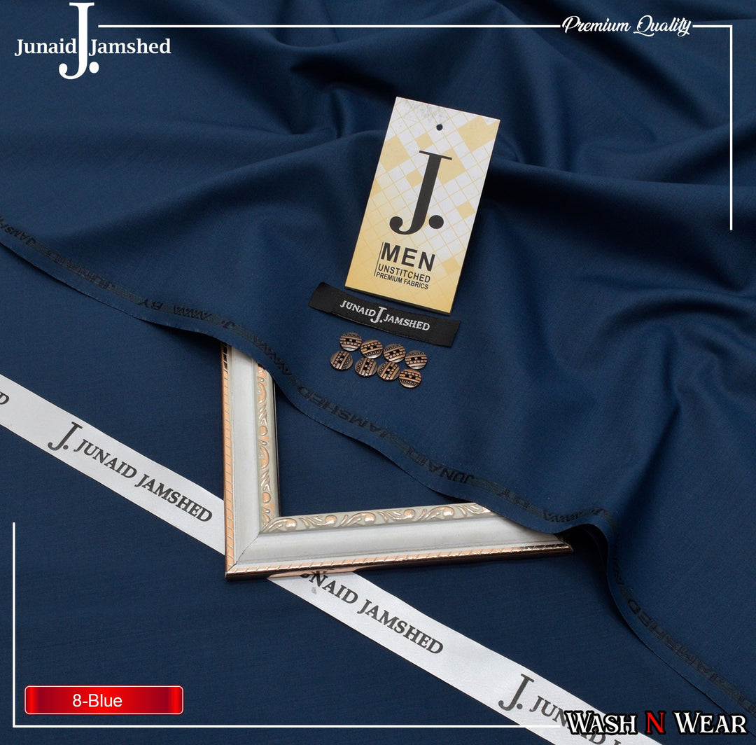 J. Junaid Jamshaid Online Premium Wash & Wear Suiting For Men Blue