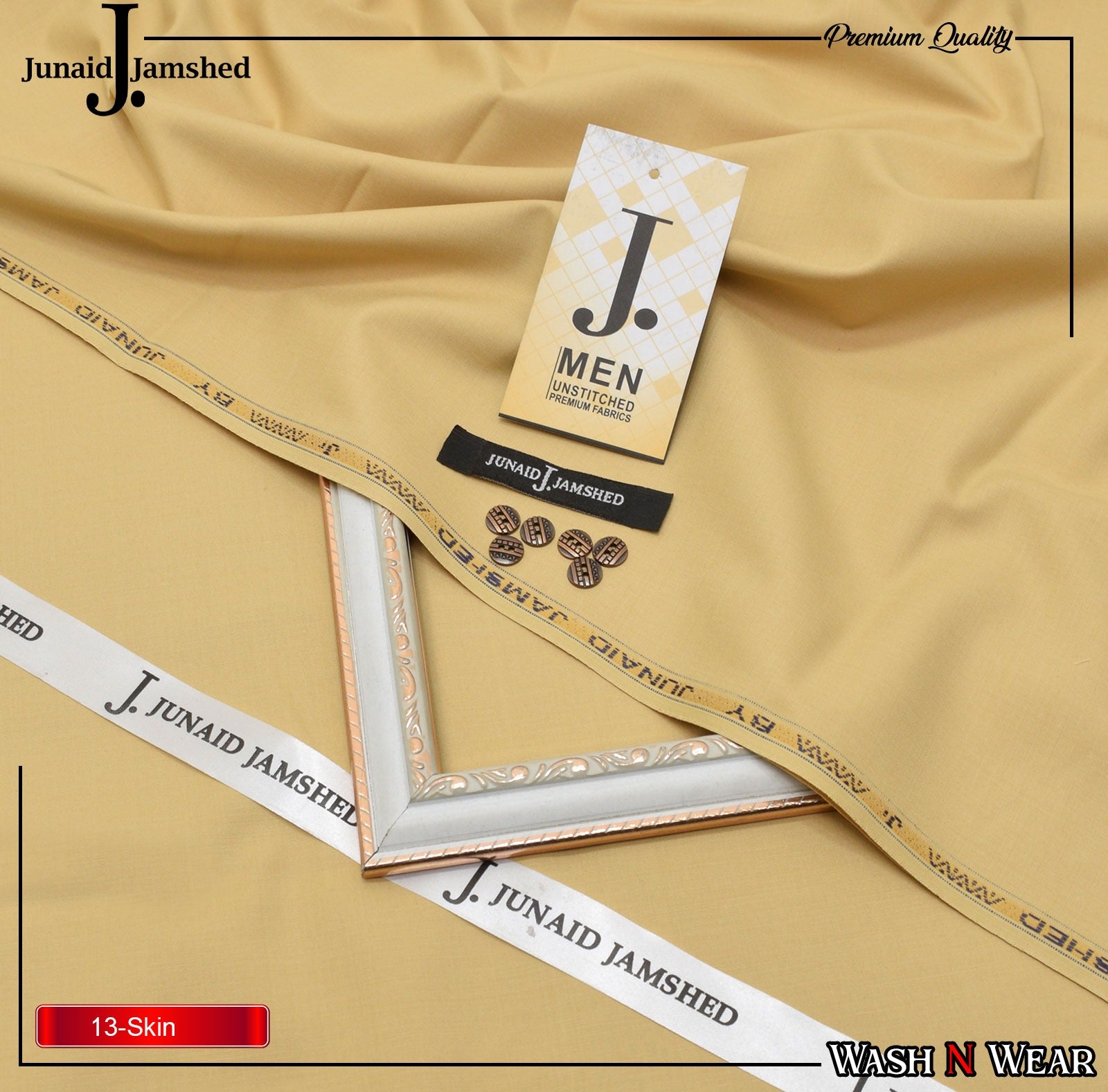 J. Junaid Jamshaid Online Premium Wash & Wear Suiting For Men Skin