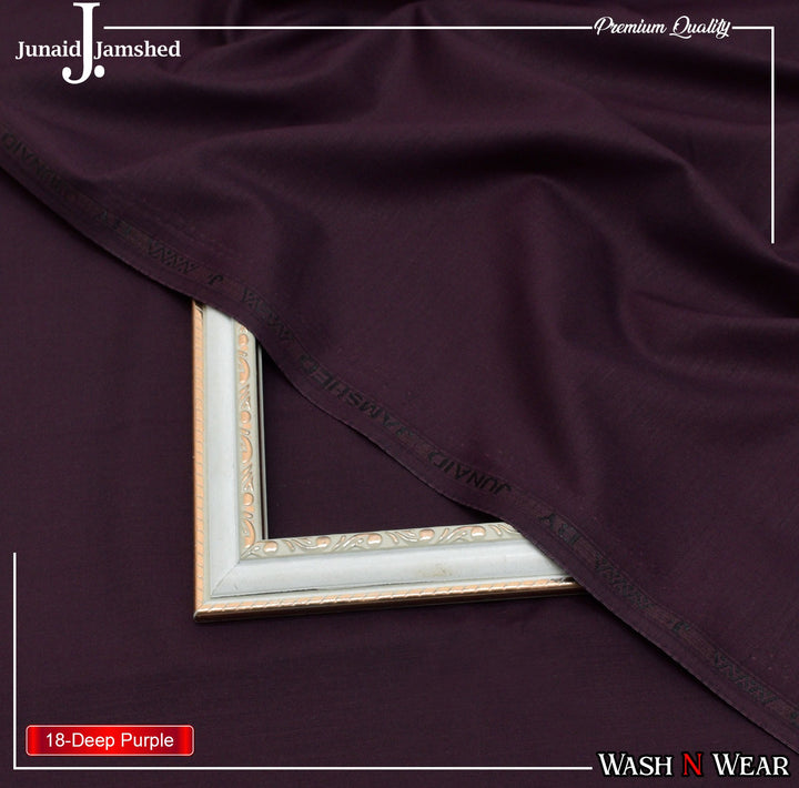 J. Junaid Jamshaid Online Premium Wash & Wear Suiting For Deep Purple