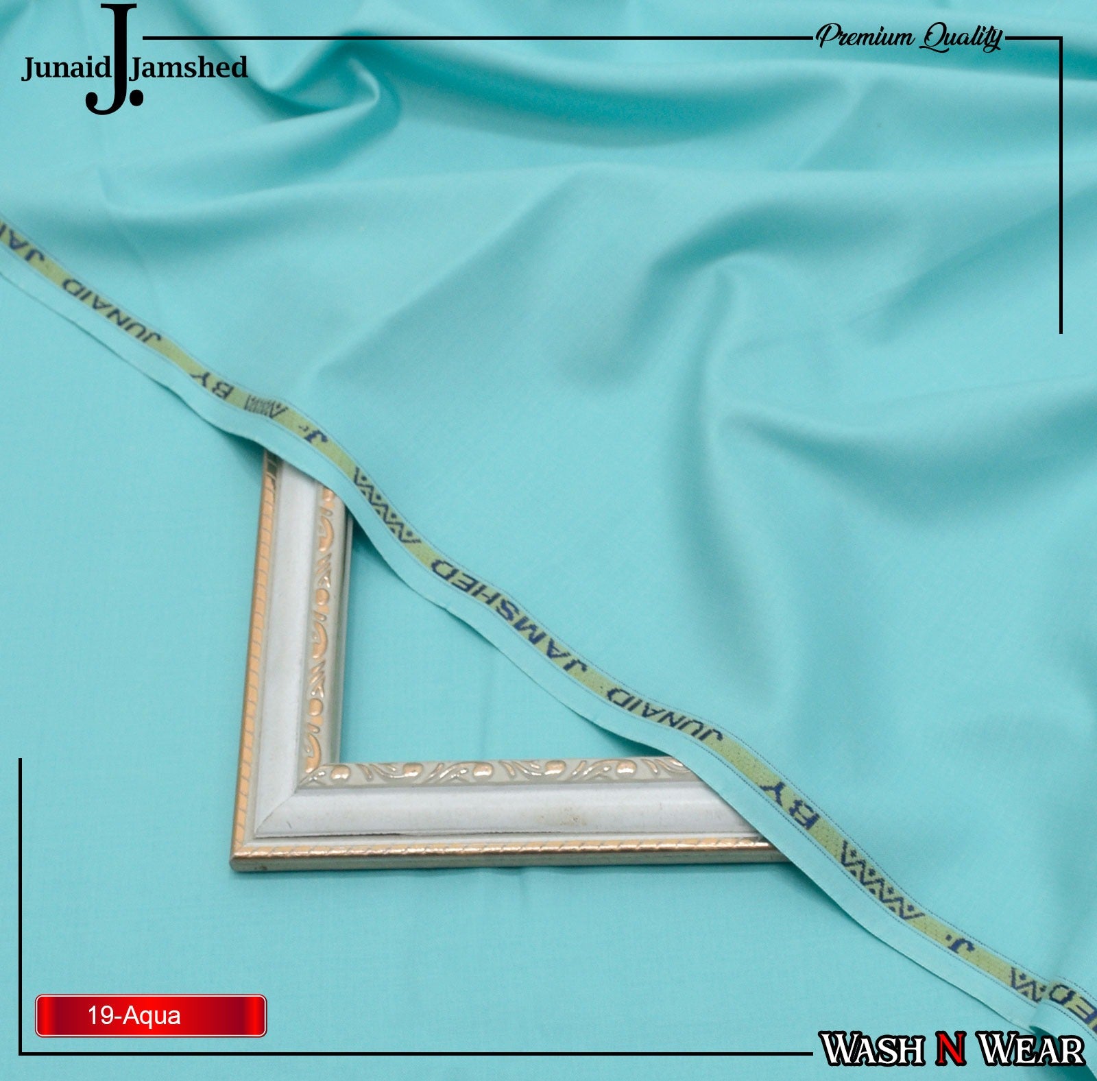 J. Junaid Jamshaid Online Premium Wash & Wear Suiting For Aqua