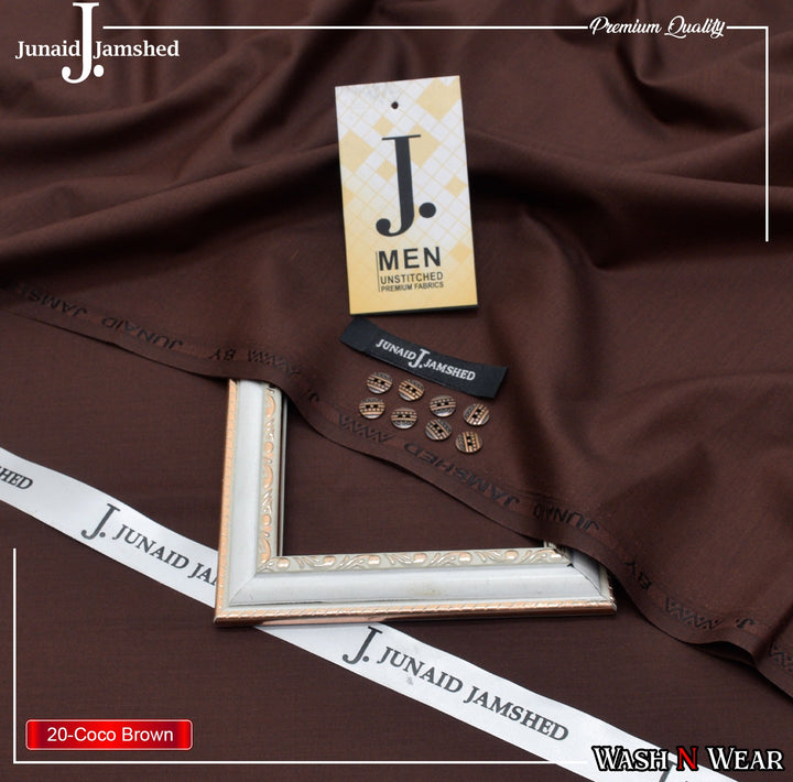 J. Junaid Jamshaid Online Premium Wash & Wear Suiting For Men Coco Brown