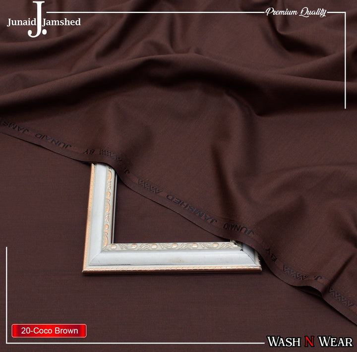 J. Junaid Jamshaid Online Premium Wash & Wear Suiting For Men Coco Brown