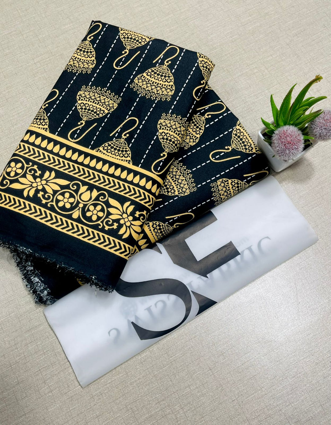 Summer Cotton All over 2pcs Premium DNT BTF Golden Jhumka