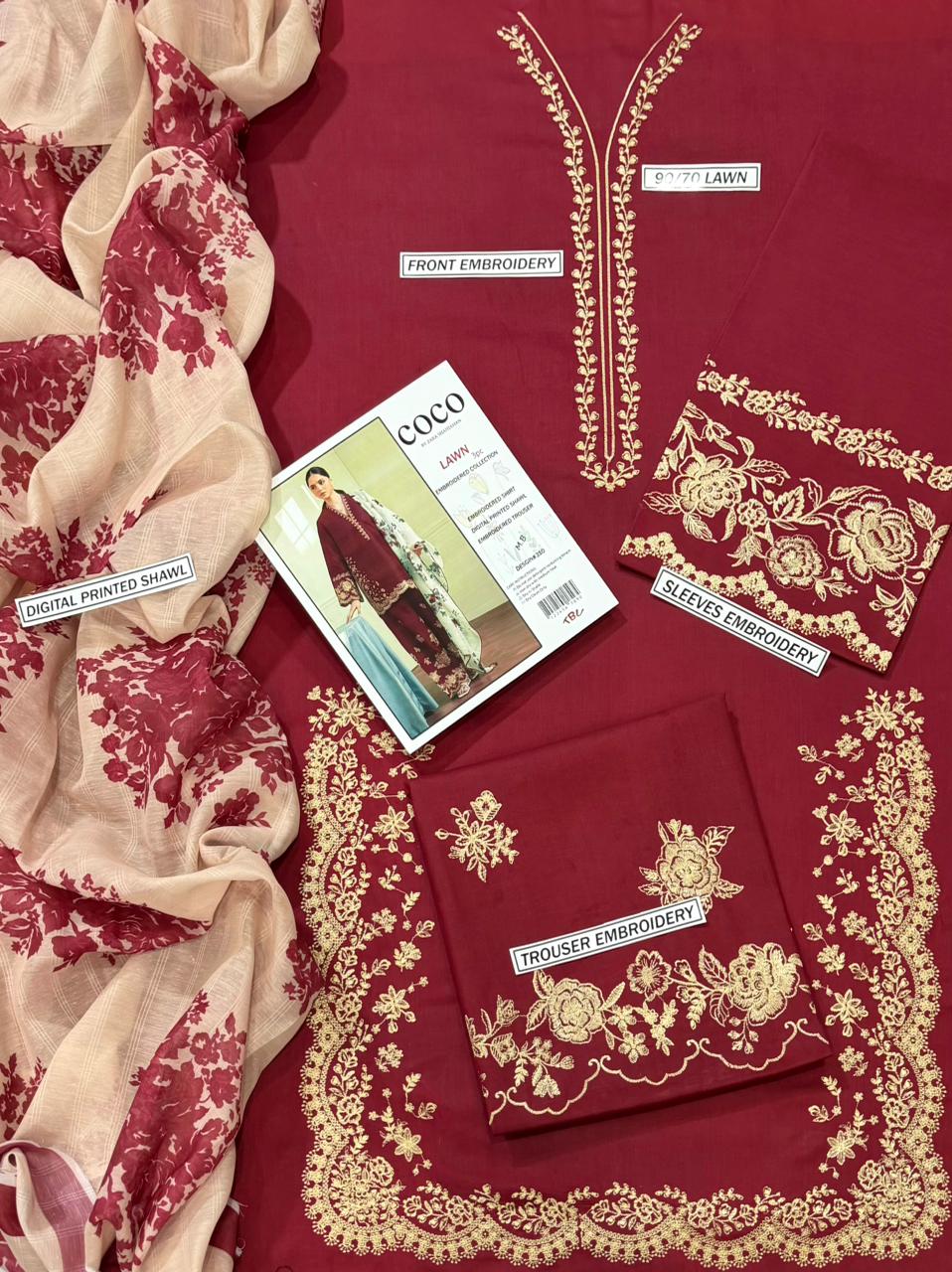 Summer Lawn Embroidery 3pcs Collection AYL3-10733