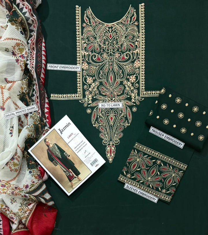 Summer Lawn Embroidery 3pcs Collection AYL3-10736