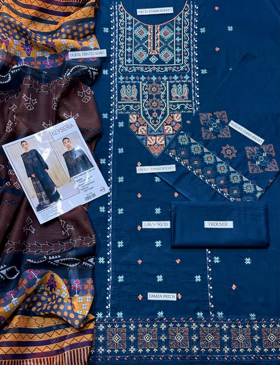 Summer Lawn Embroidery 3pcs Collection AYL3-10744