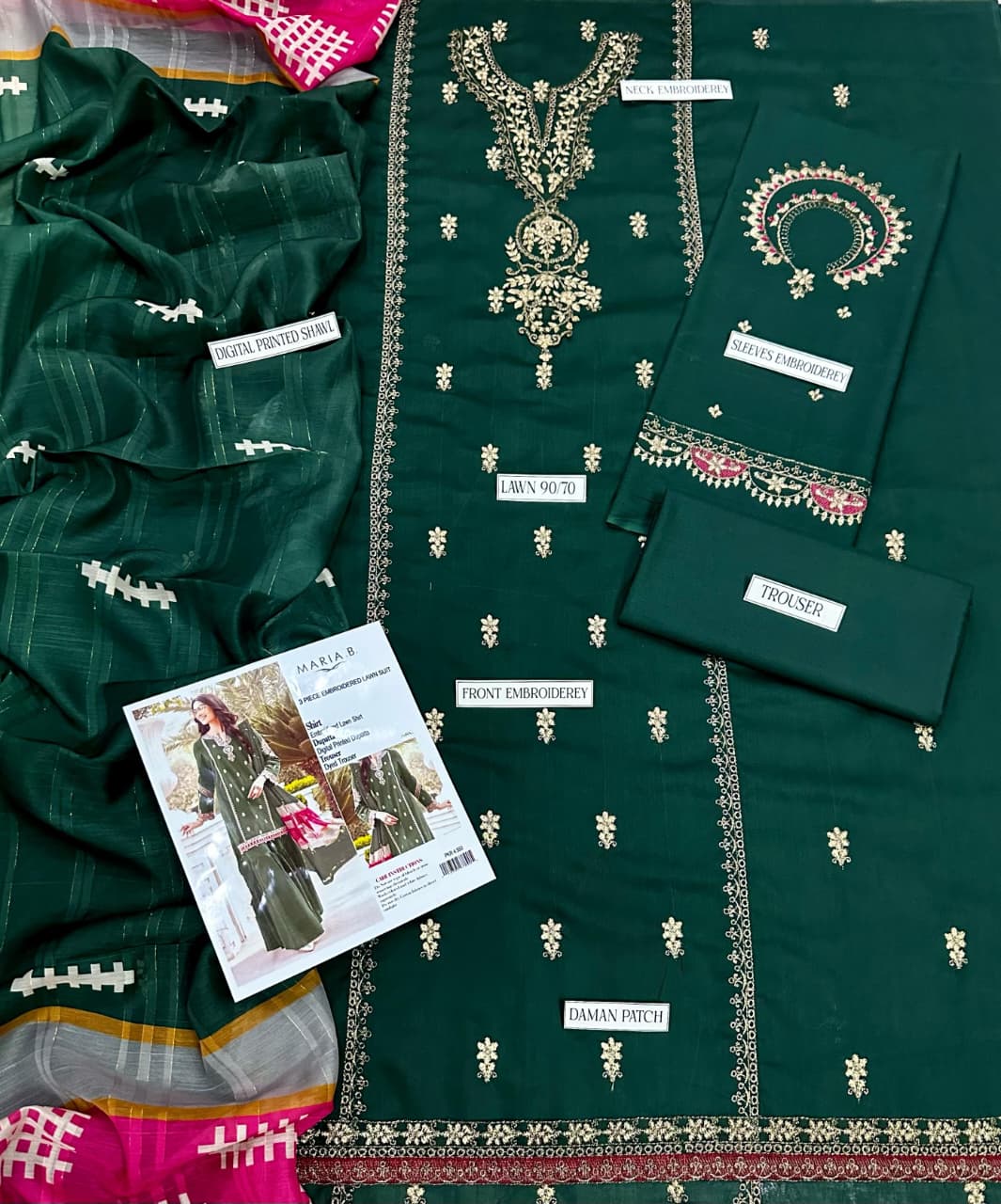 Summer Lawn Embroidery 3pcs Collection AYL3-10747