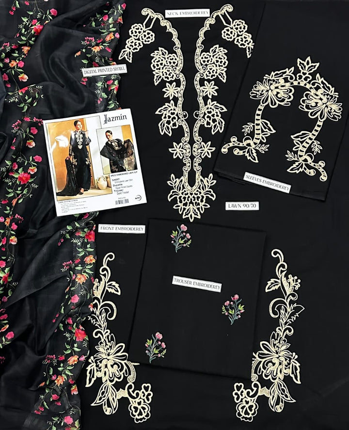 Summer Lawn Embroidery 3pcs Collection AYL3-10748