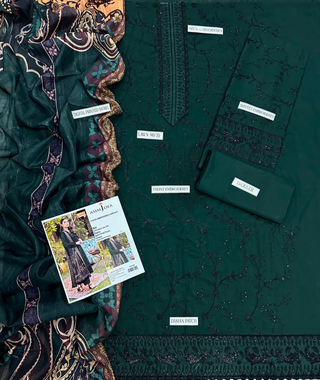 Summer Lawn Embroidery 3pcs Collection AYL3-10756