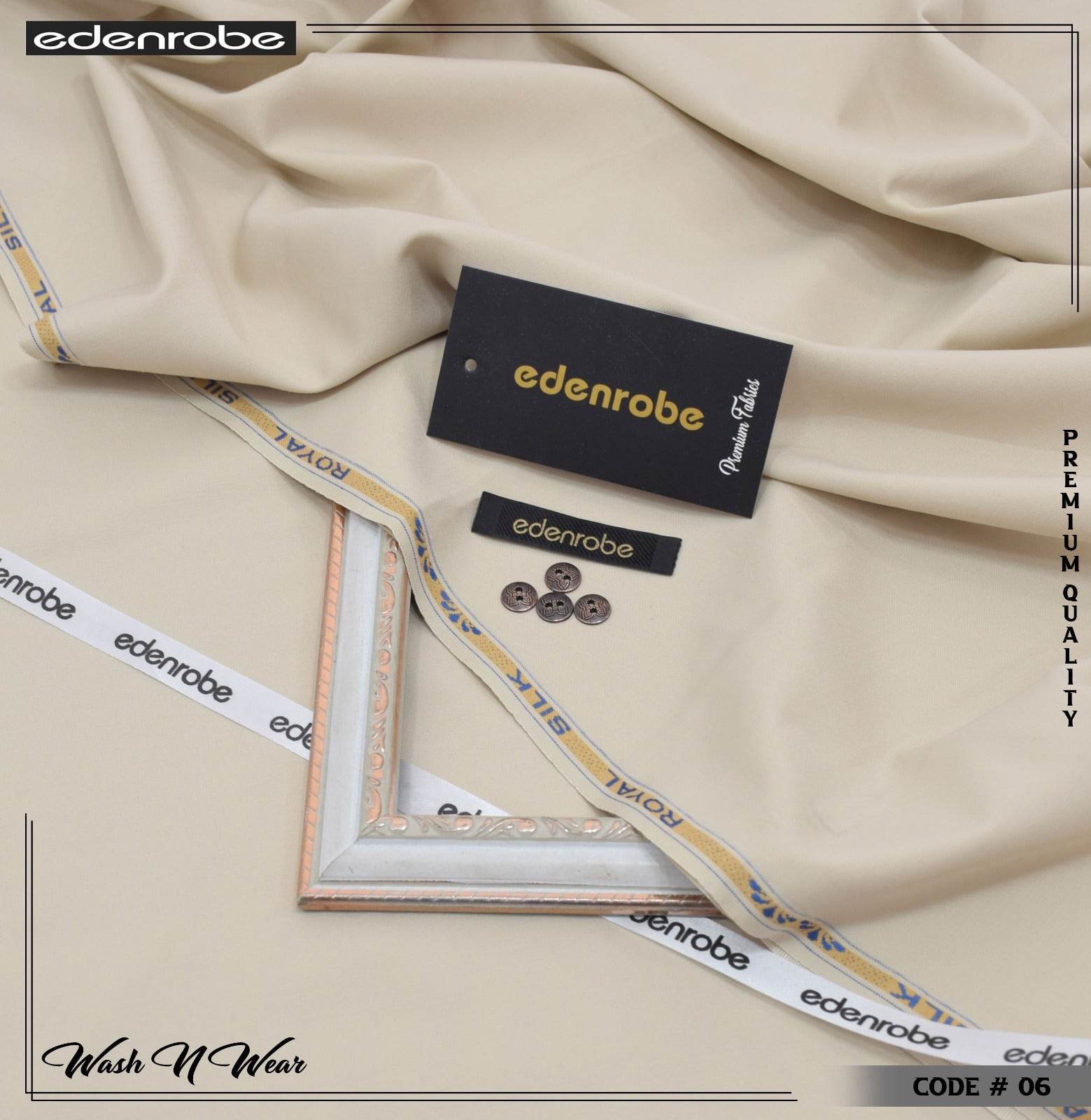 Royal Silk Edenrobe Premium Wash & Wear 4 season Suit Beige
