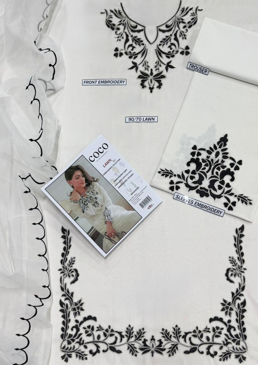 Summer Lawn 3pcs Embroidery Collection AYL3-11033
