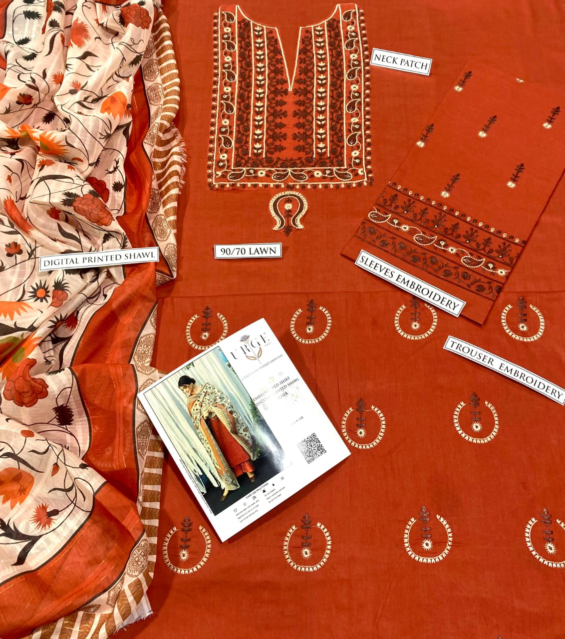 Summer Lawn 3pcs Embroidery Collection AYL3-11031