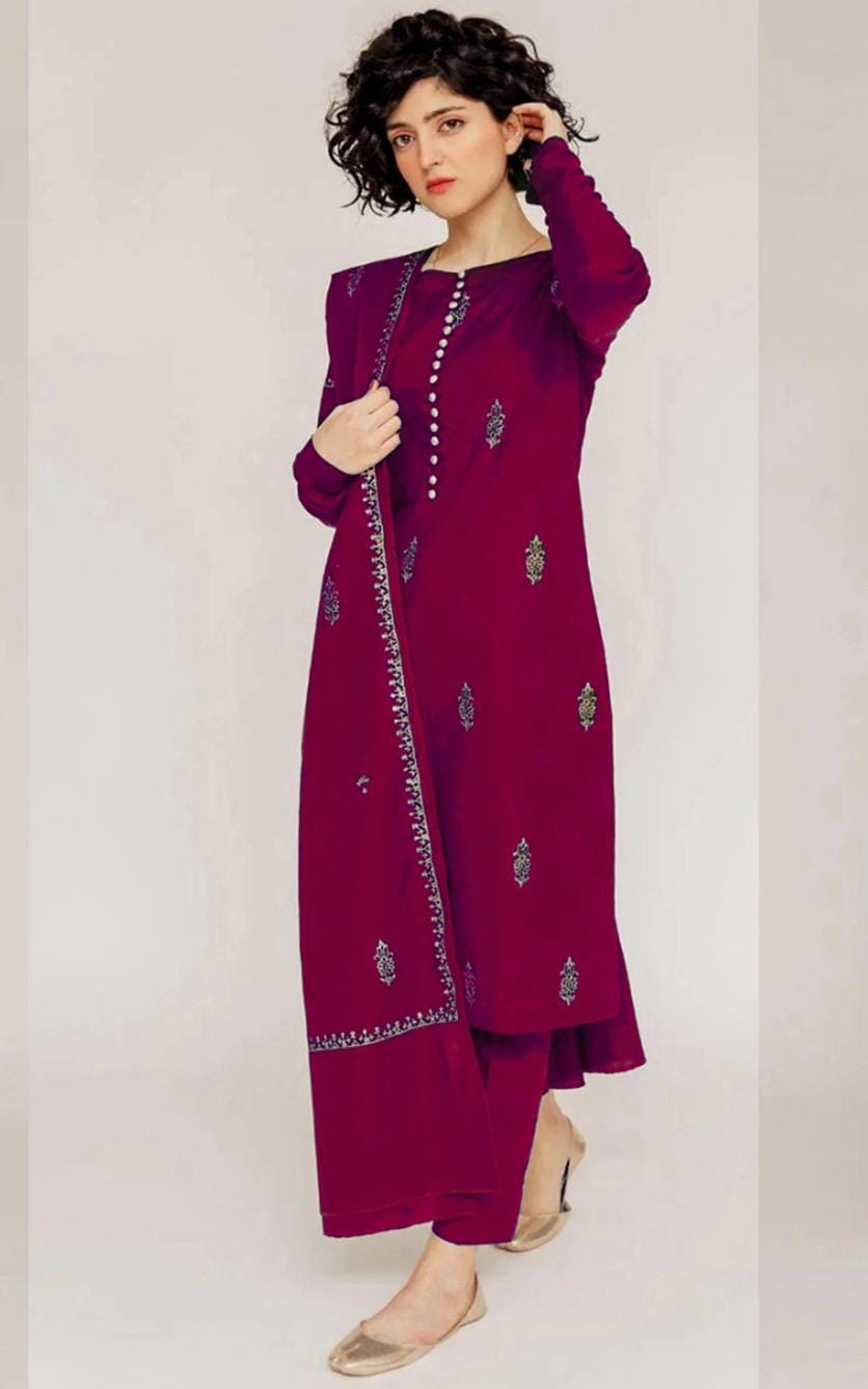 Summer Lawn 3pcs Embroidery Collection AYL3-11028