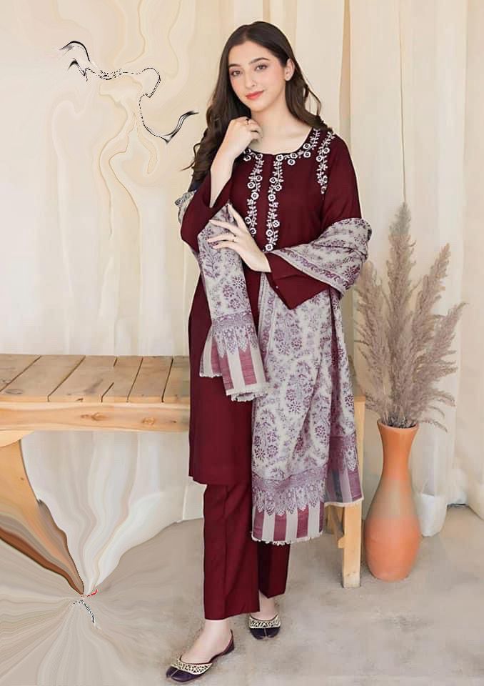 Summer Lawn 3pcs Embroidery Collection AYL3-11025