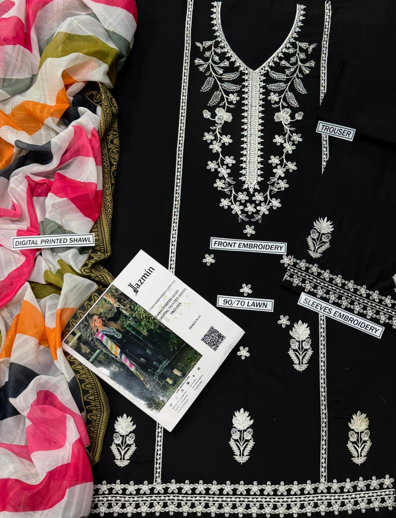 Summer Lawn 3pcs Embroidery Collection AYL3-11023