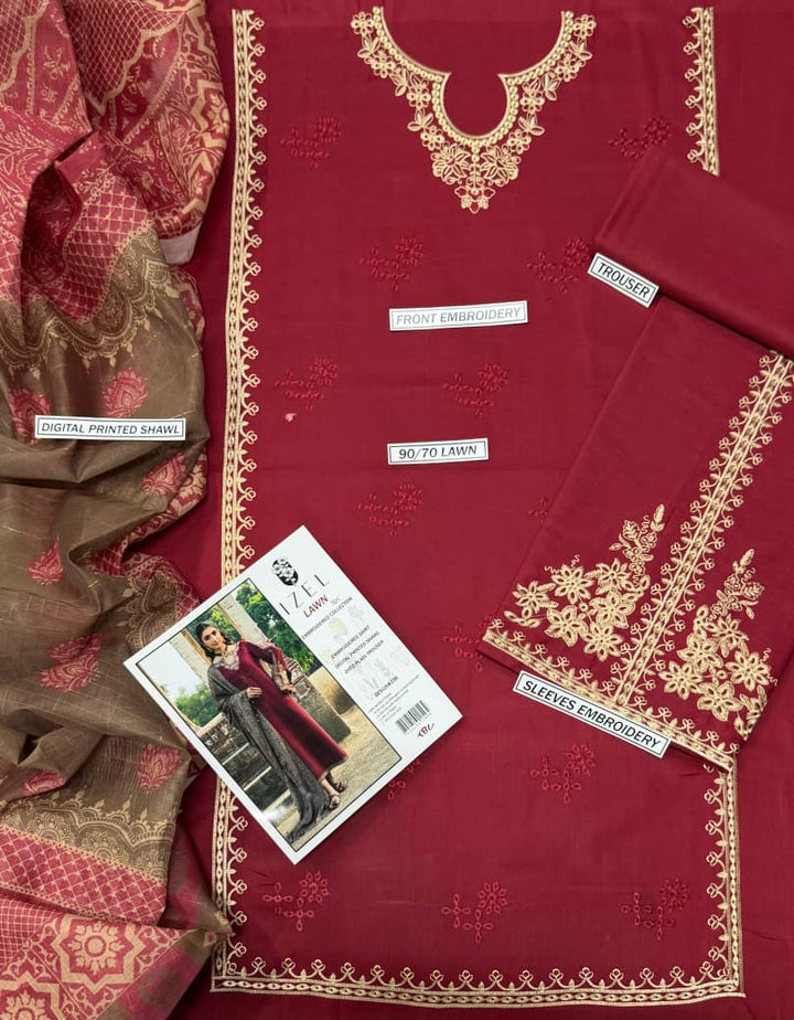 Summer Lawn 3pcs Embroidery Collection AYL3-11022