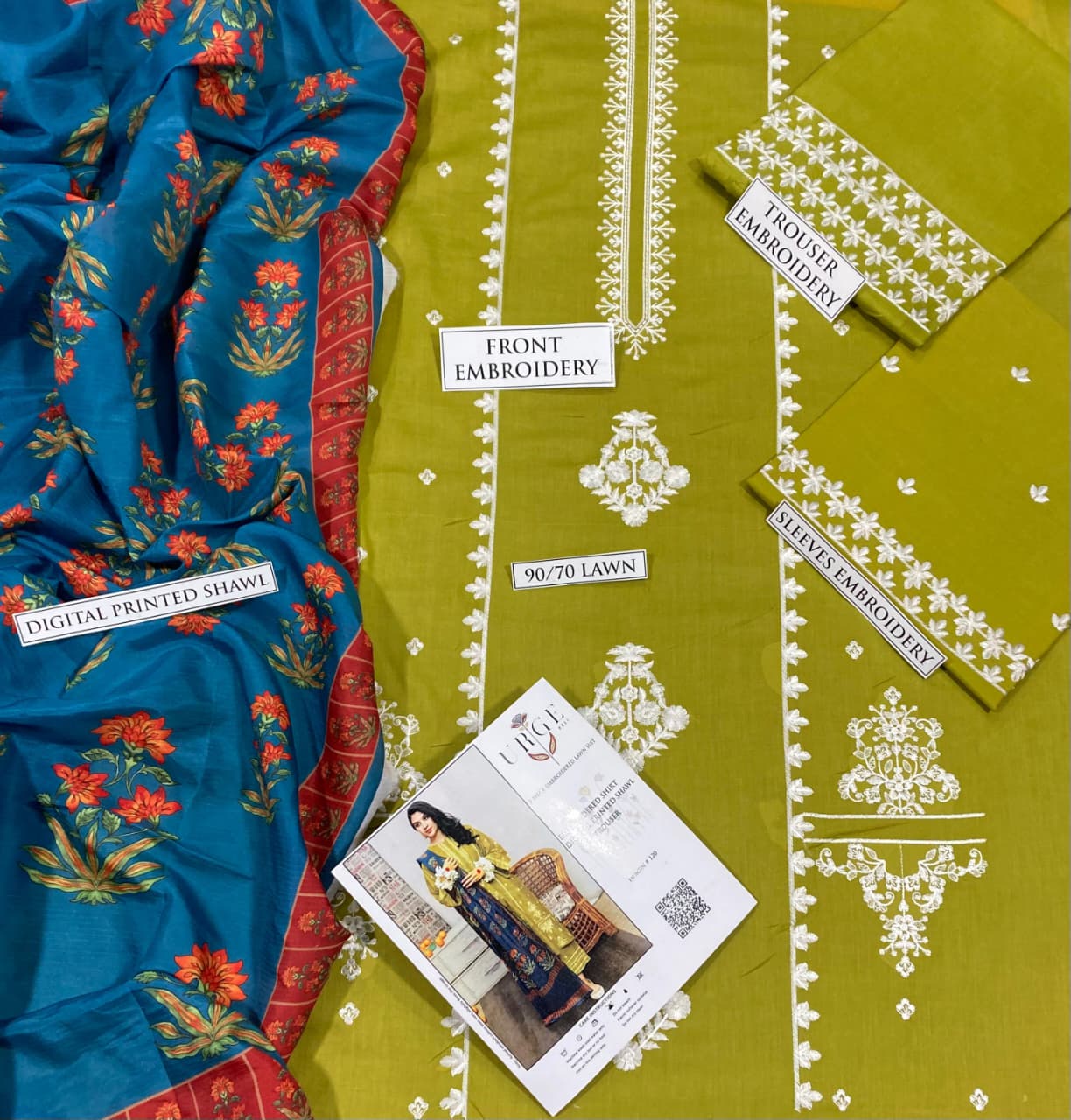 Summer Lawn 3pcs Embroidery Collection AYL3-11020