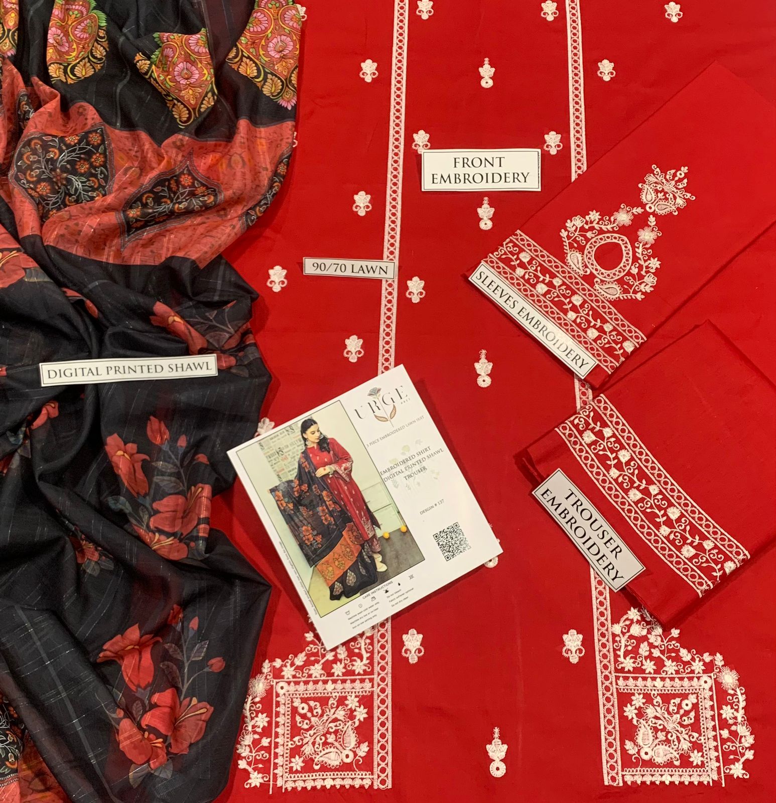 Summer Lawn 3pcs Embroidery Collection AYL3-11017