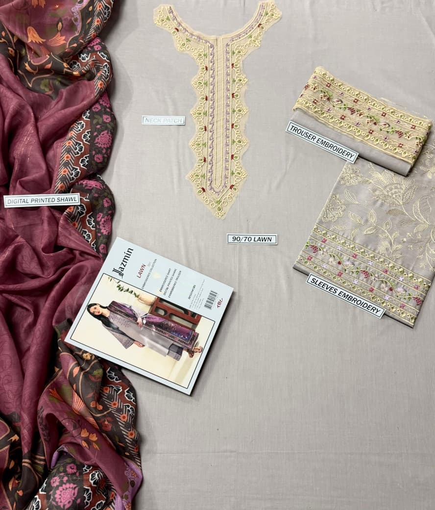 Summer Lawn 3pcs Embroidery Collection AYL3-11009