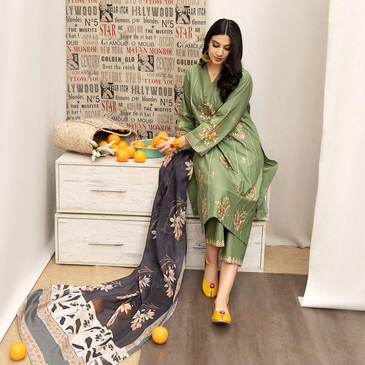Summer Lawn 3pcs Embroidery Collection AYL3-11007