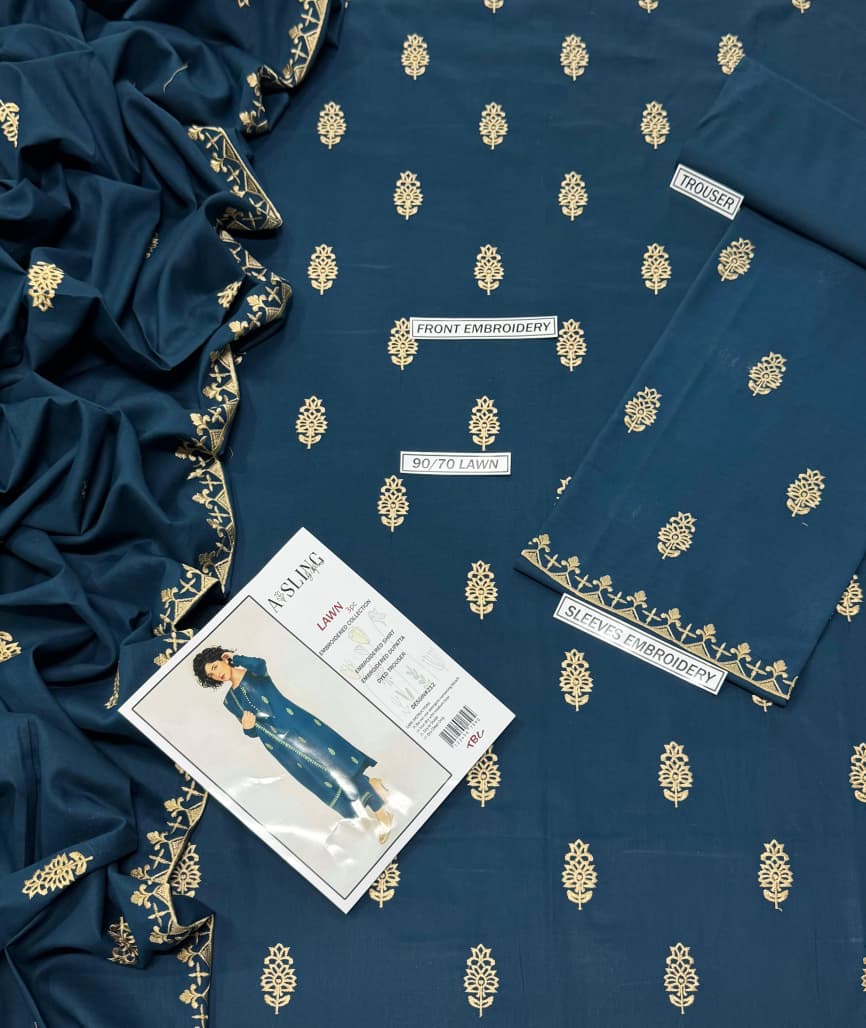 Summer Lawn 3pcs Embroidery Collection AYL3-11006