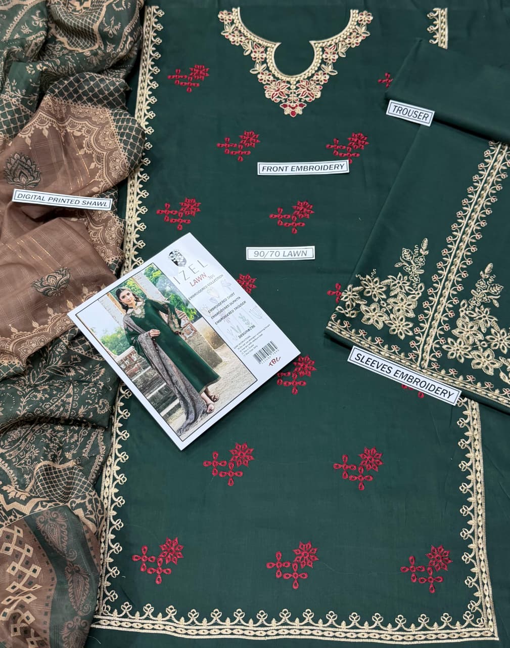 Summer Lawn 3pcs Embroidery Collection AYL3-11005