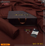 Carnivals Wash&Wear Boski Fabric for Men By Al-Karam in Wooden Box Hot Copper