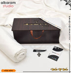 Carnivals Wash&Wear Boski Fabric for Men By Al-Karam in Wooden Box Alkaram Lumina