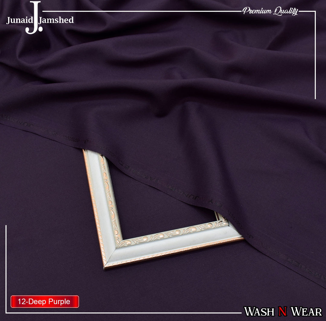 J. Junaid Jamshaid Online Premium Wash & Wear Suiting For Men Deep Purple