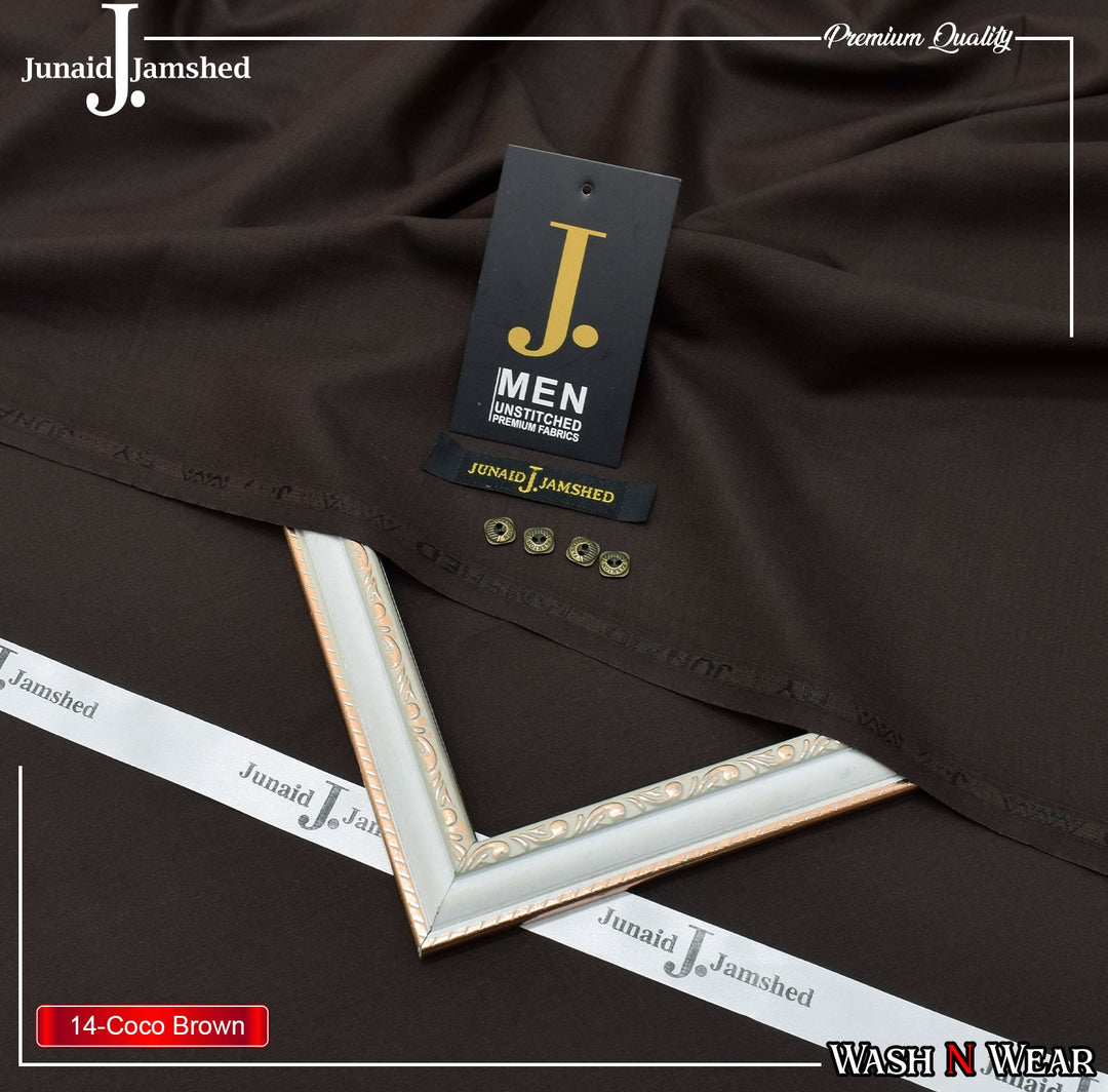 J. Junaid Jamshaid Online Premium Wash & Wear Suiting For Men CoCo Brown