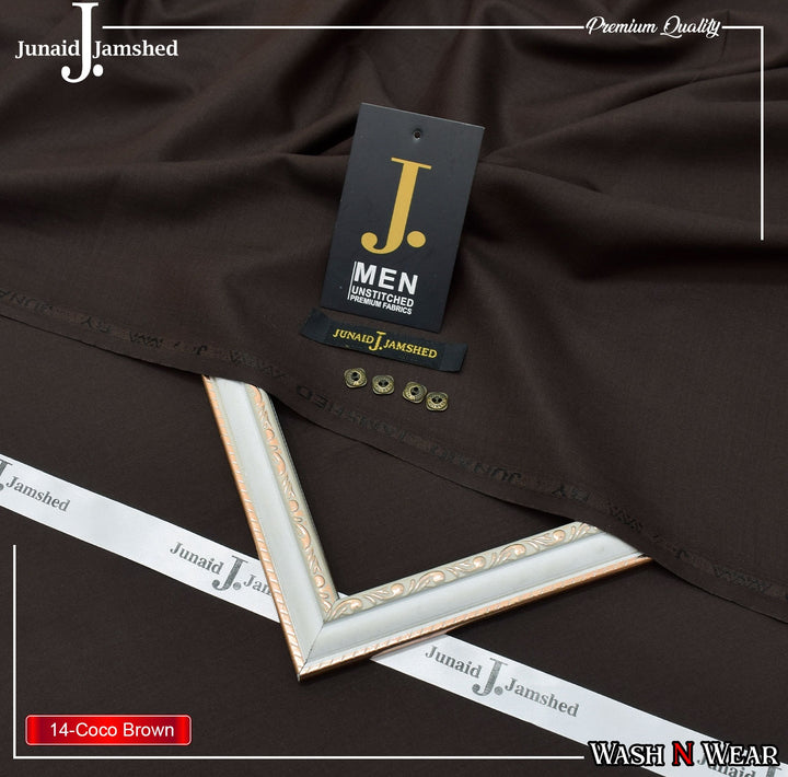 J. Junaid Jamshaid Online Premium Wash & Wear Suiting For Men CoCo Brown