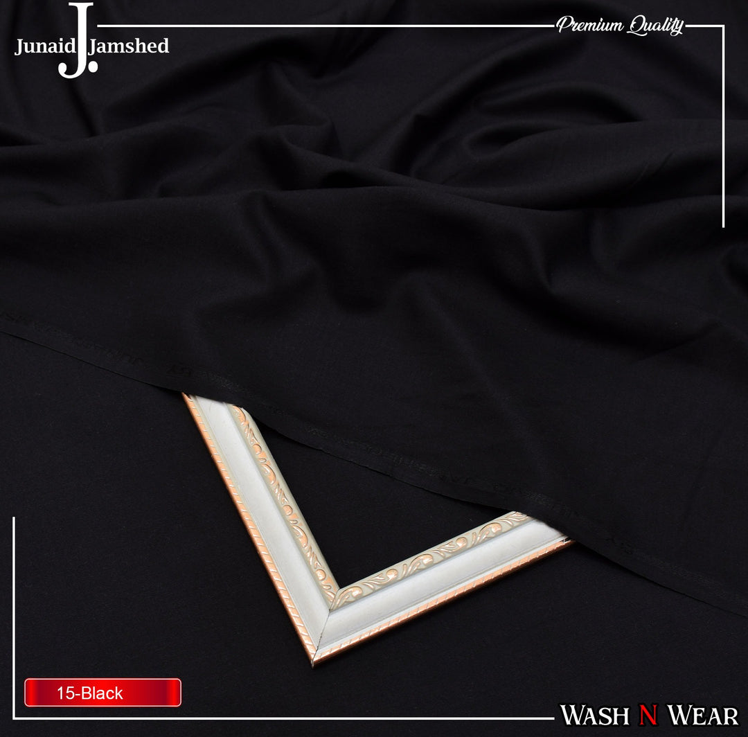 J. Junaid Jamshaid Online Premium Wash & Wear Suiting For Men Black