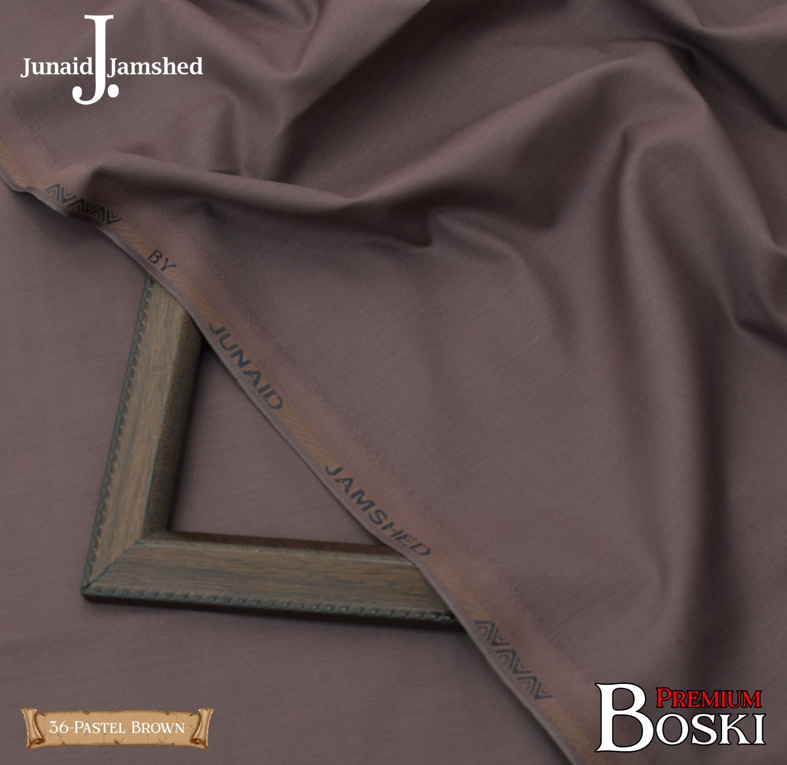J. Junaid Jamshaid Online Premium Wash & Wear Suiting For Men Pastel Brown